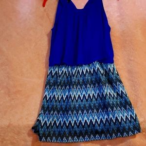 Blue Sleeveless Dress